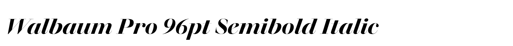 Walbaum Pro 96pt Semibold Italic image